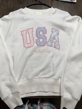 LoveShackFancy White Crewneck Sweatshirt